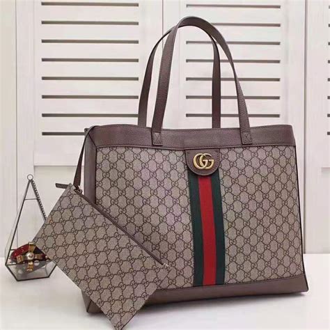 women's gucci tote|gucci canvas tote beige ebony.